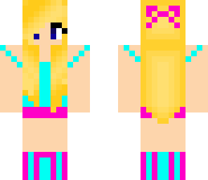 pink and blue girl