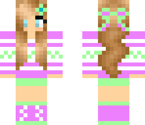 cute girl version purple and mint