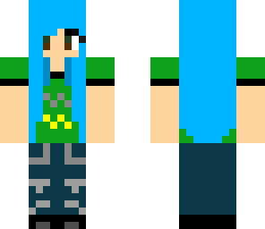 teal hair teen girl