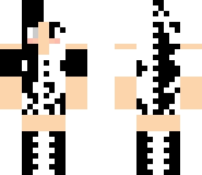 white and black zipper girl