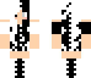black and white zipper girl