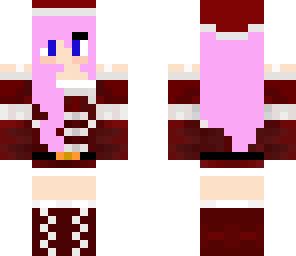 pink hair santa girl