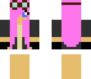 steampunk girl with pink hair