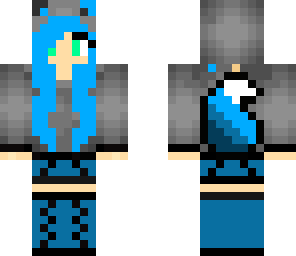 blue wolf girl edit