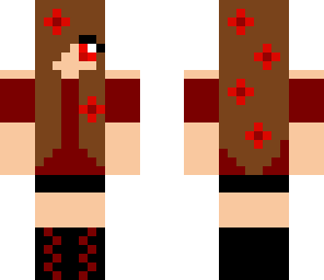 red flower girl