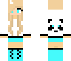 panda girl with headphones