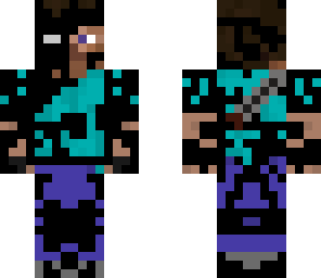 dark evil steve with sword