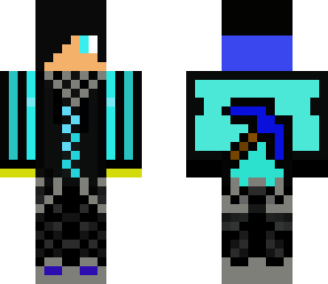 dude with saphirre pickaxe