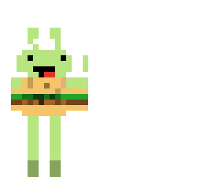 derp alien with hamburger