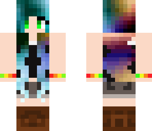 rainbow hair black clothes