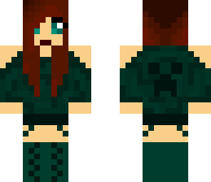 teal shirt girl