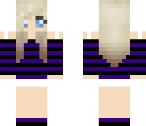 purple striped girl