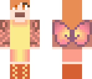 orange butterfly girl new