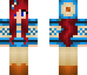 edited blue winter and christmas girl