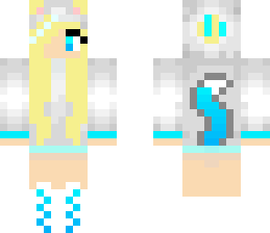 blonde winter kitty girl