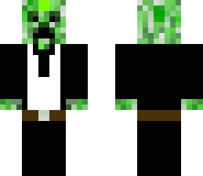 creeperman with tie and robe
