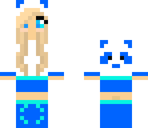 blue panda girl