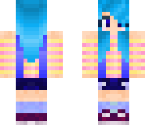 cute blue haired girl 