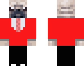 pug in red tux
