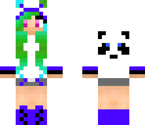 blue panda girl