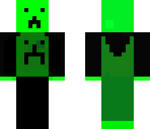 animated creeper with jacket