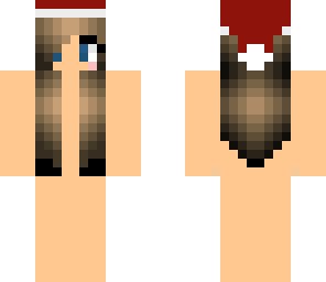 hair whit a santa hat