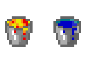 lava and water bucket