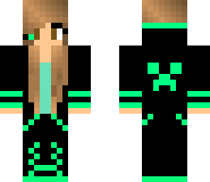 creeper girl black and green