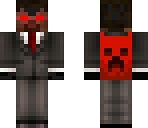 angry herobrine with suits