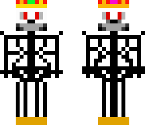 the skeloton king with multiple faces