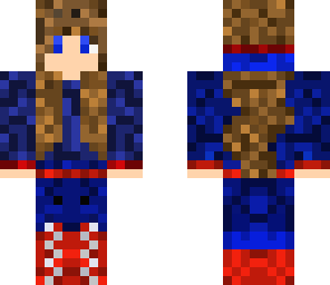 blue and red