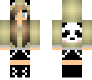 green panda girl