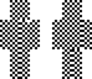 black and white