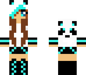 blue panda girl