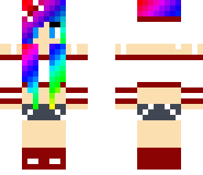 rainbow haired gamer girl