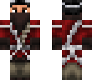 british redcoat with facemask
