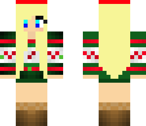 blonde christmas sweater girl