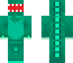 dino with aqua color