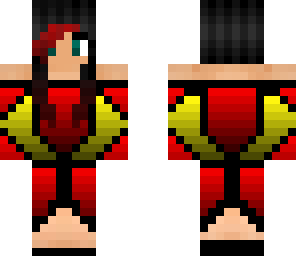 red and gold girl