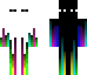 black and white enderman