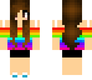 rainbow shirt girl