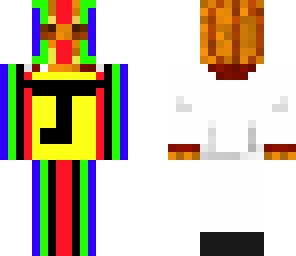 half raimbow half pumkin man