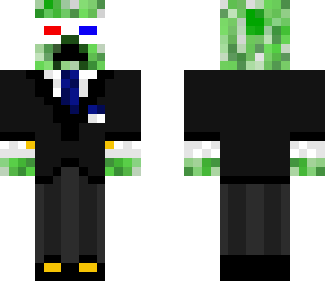 3d creeper in a tux