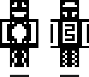 black and white robot