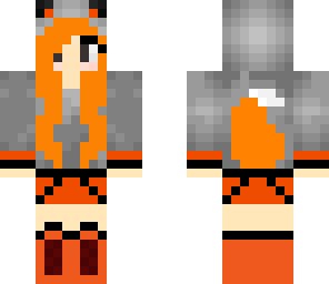edit of orange fox girl