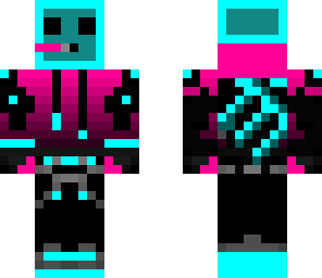 pink and teal slime gamer