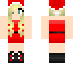 christmas santa girl skin