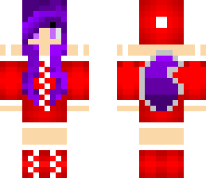 purple christmas girl
