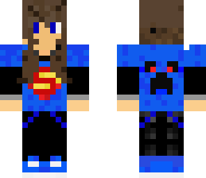 boyish girl weraing superman