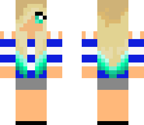 blue striped girl